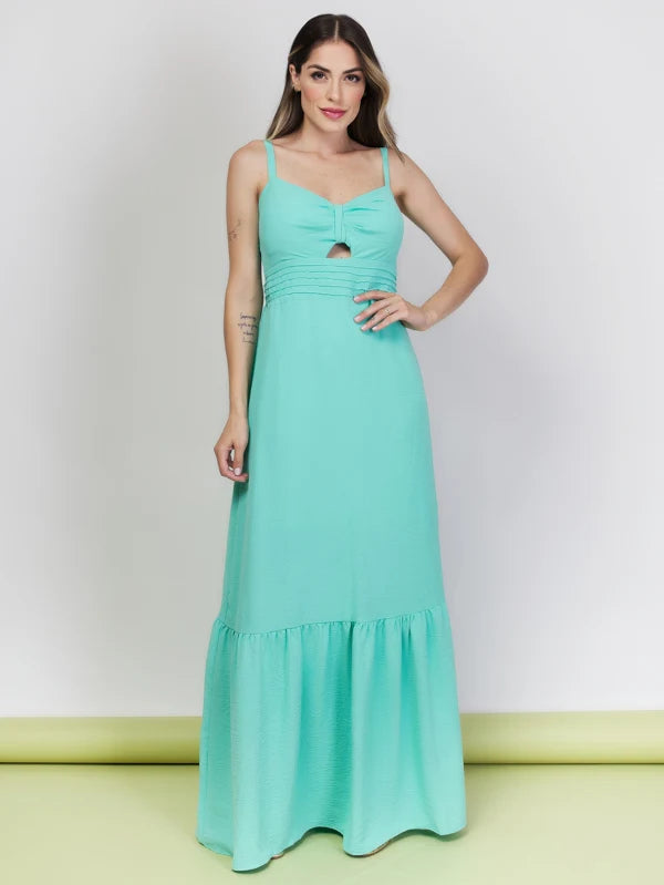 Women's Fashion Flat Long Dress with Strap and Bojo Colors Delicate Design Sophisticated and Modern Ideal For Day Rides