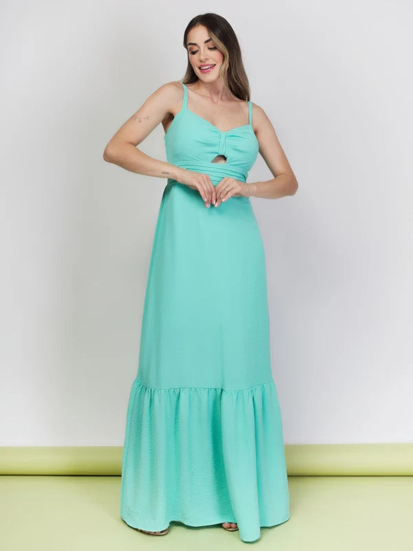 Women's Fashion Flat Long Dress with Strap and Bojo Colors Delicate Design Sophisticated and Modern Ideal For Day Rides