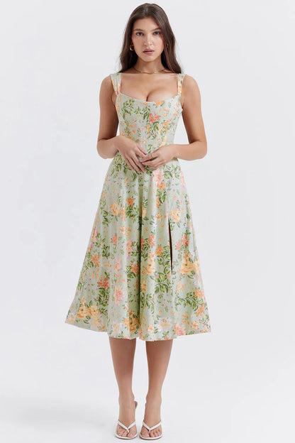 Midi Verde Floral Serenity