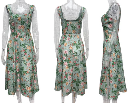 Midi Verde Floral Serenity