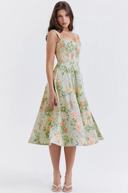 Midi Verde Floral Serenity