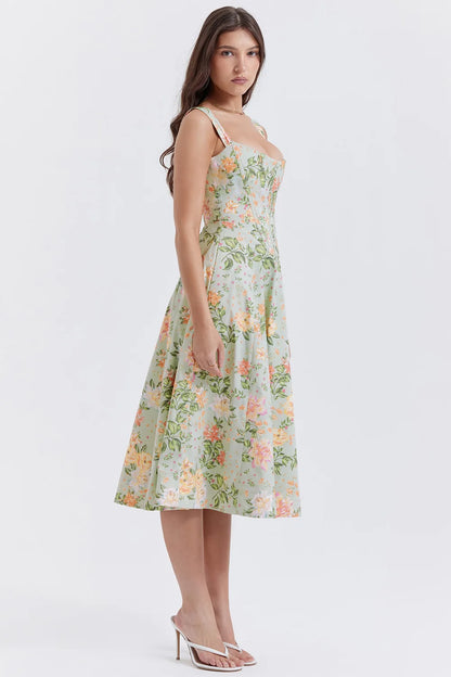 Midi Verde Floral Serenity